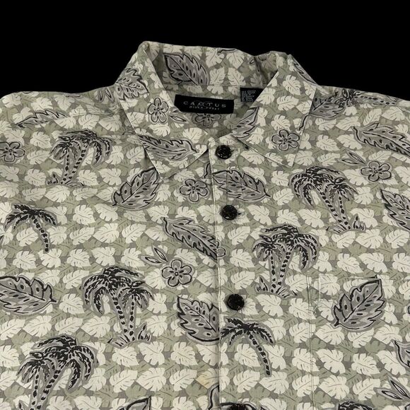 Cactus Black Label Men’s XXL Hawaiian Style Button Up Short Sleeve Shirt - Picture 10 of 16